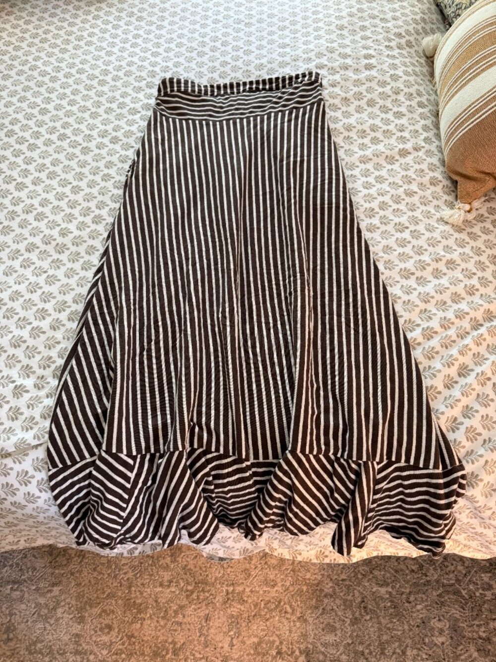Free People Sadie Striped Midi Dress in Coconut Milk Combo